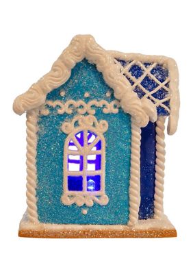 4-Inch Clay Dough Hanukkah LED House Table Piece