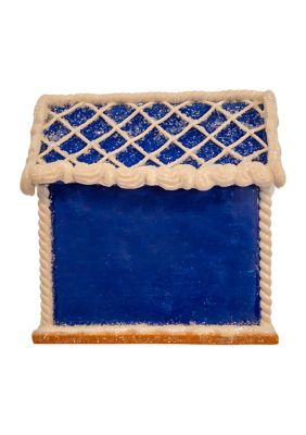 4-Inch Clay Dough Hanukkah LED House Table Piece