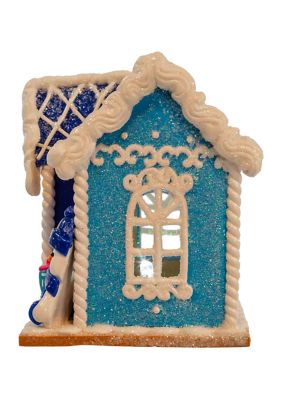 4-Inch Clay Dough Hanukkah LED House Table Piece