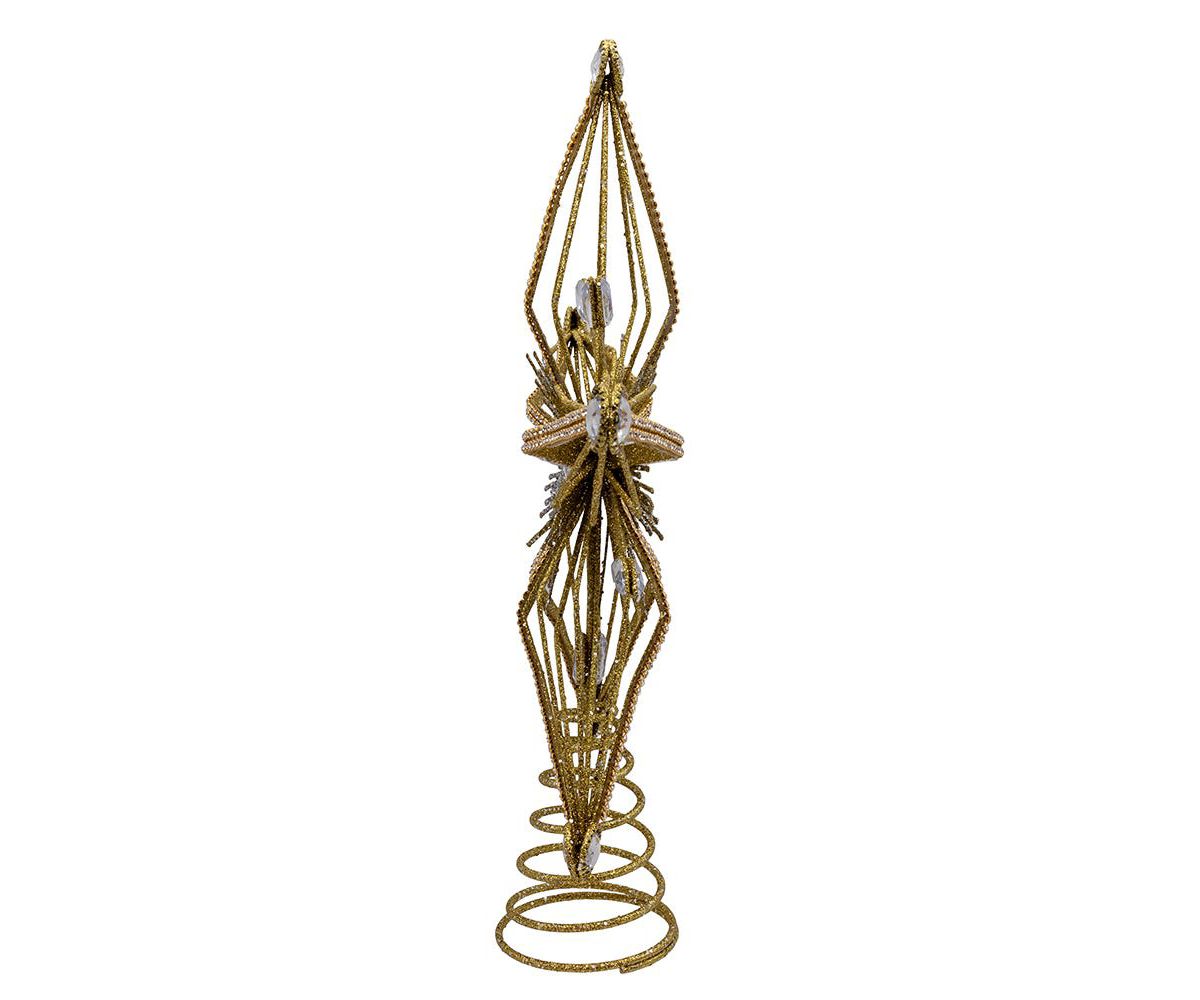 12.5-Inch Gold and Silver Star Tree Topper