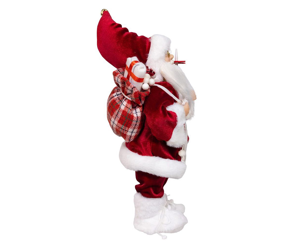 12-Inch Standing Christmas Santa with Skis