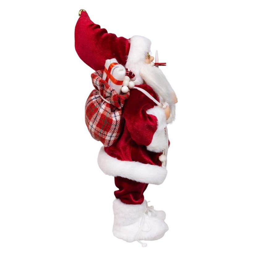 12-Inch Standing Christmas Santa with Skis