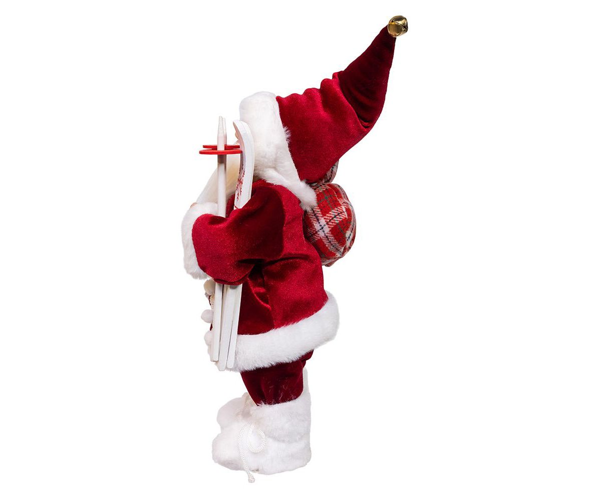 12-Inch Standing Christmas Santa with Skis