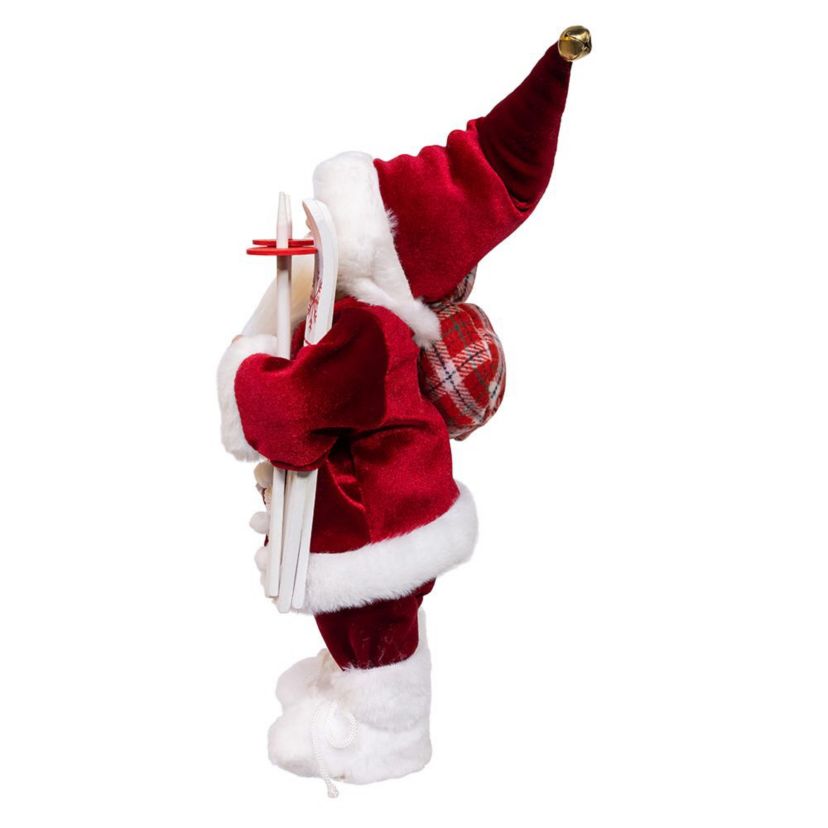 12-Inch Standing Christmas Santa with Skis