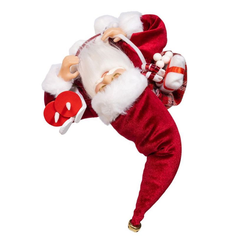 12-Inch Standing Christmas Santa with Skis