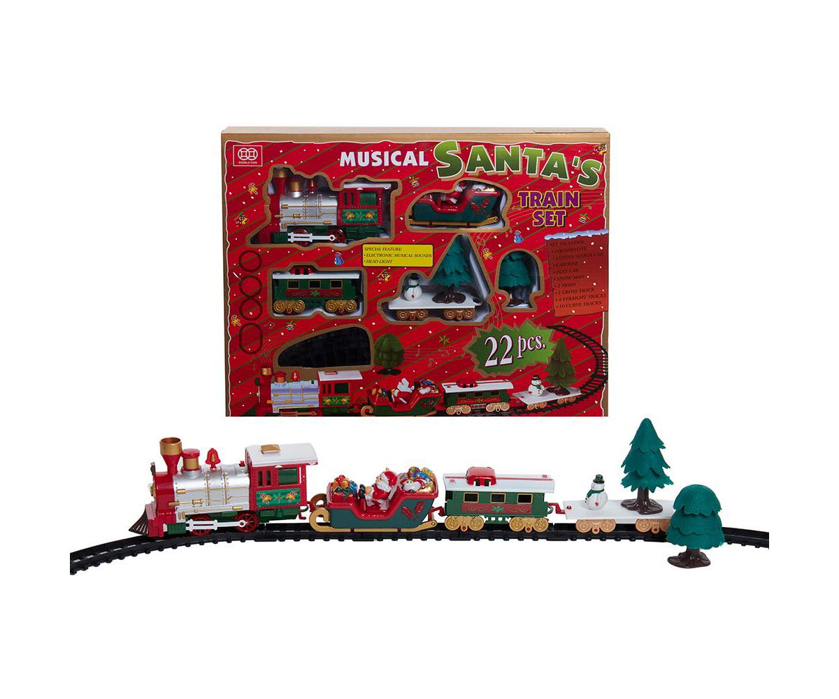 Battery Operated Musical Santa Train Table Piece