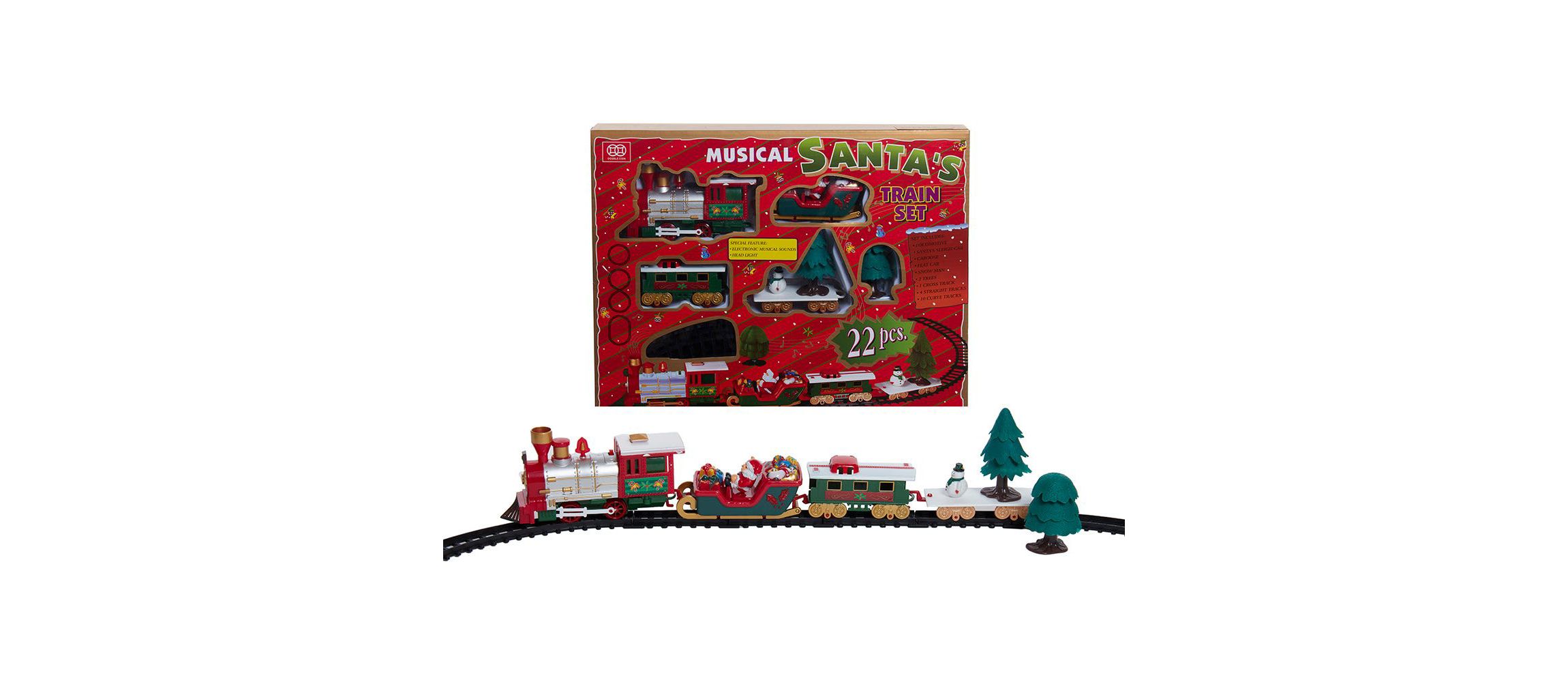 Battery Operated Musical Santa Train Table Piece