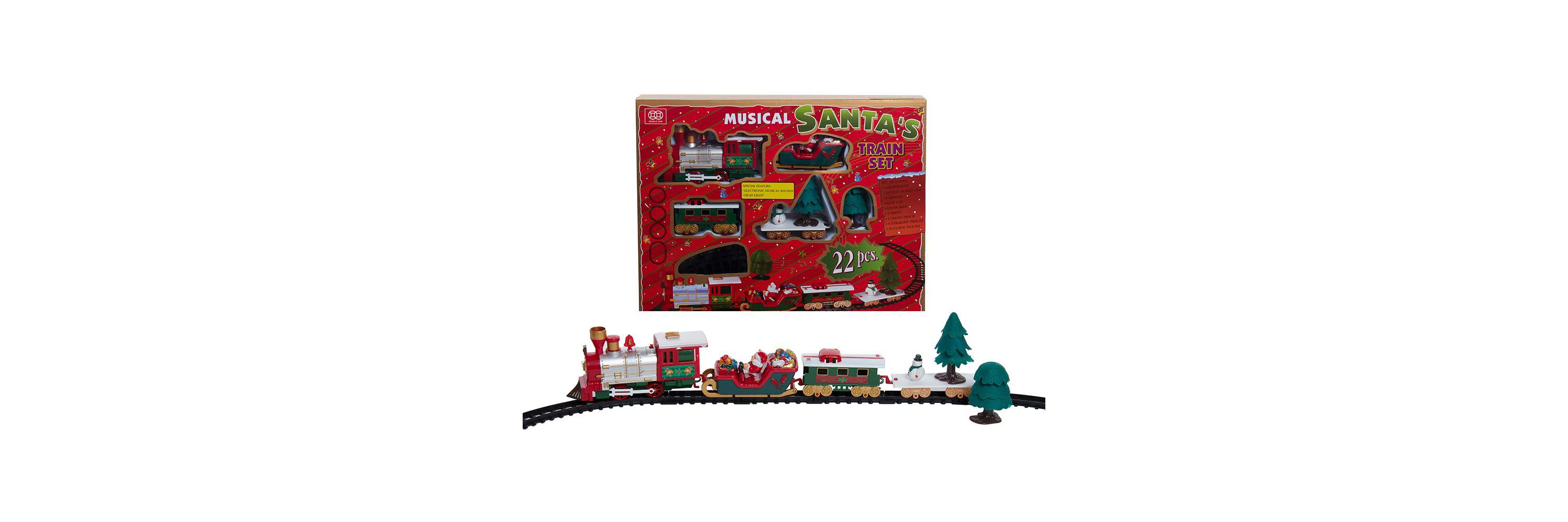 Battery Operated Musical Santa Train Table Piece