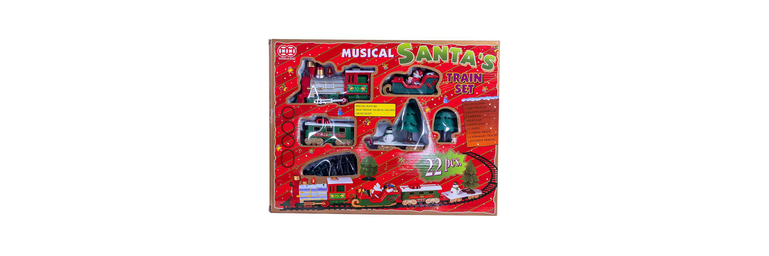 Battery Operated Musical Santa Train Table Piece