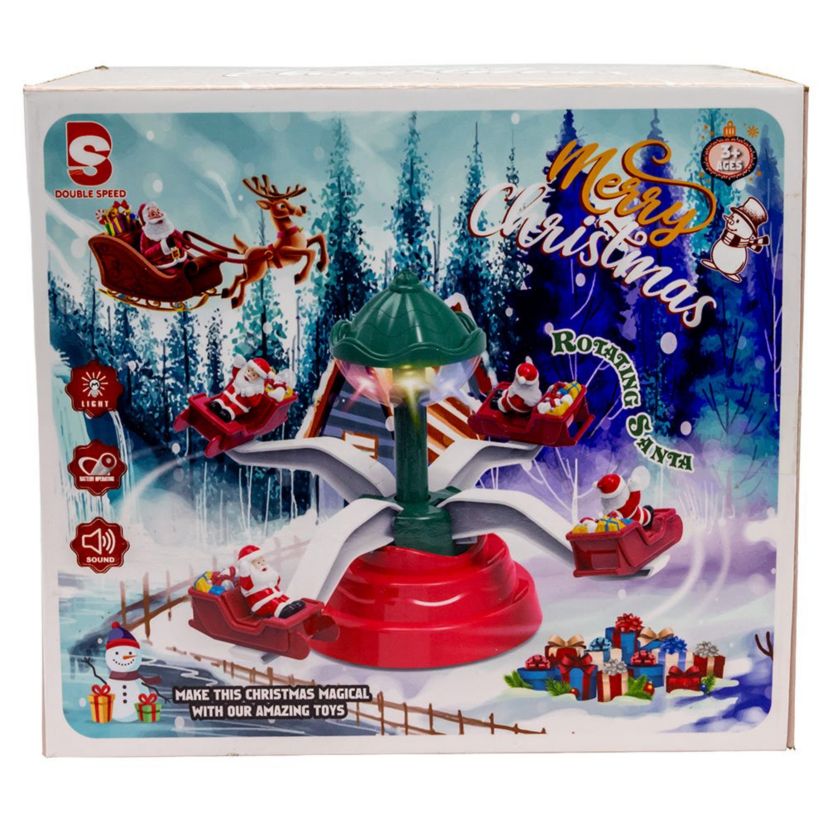 Battery Operated Musical Christmas Deco with Santa Table Piece