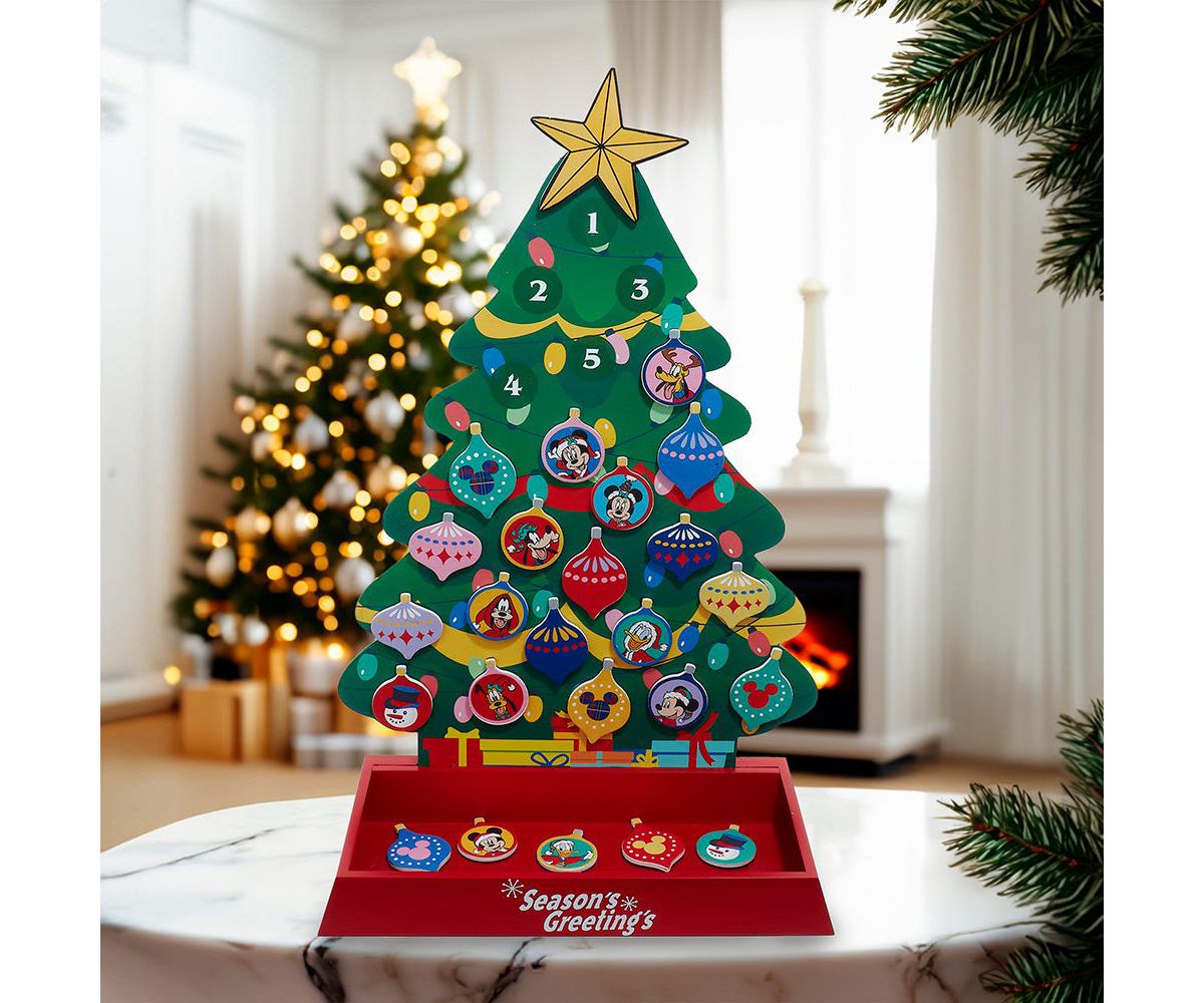 Kurt Adler 16-Inch Disney Advent Tree with Magnetic Ornaments