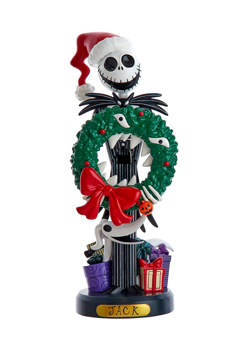 10-Inch Disney© Nightmare Before Christmas Jack Skellington With Wreath Nutcracker