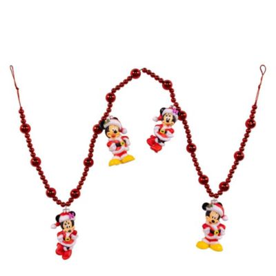 Kurt S. Adler 4-Foot Mickey and Minnie Lighted Garland, Red