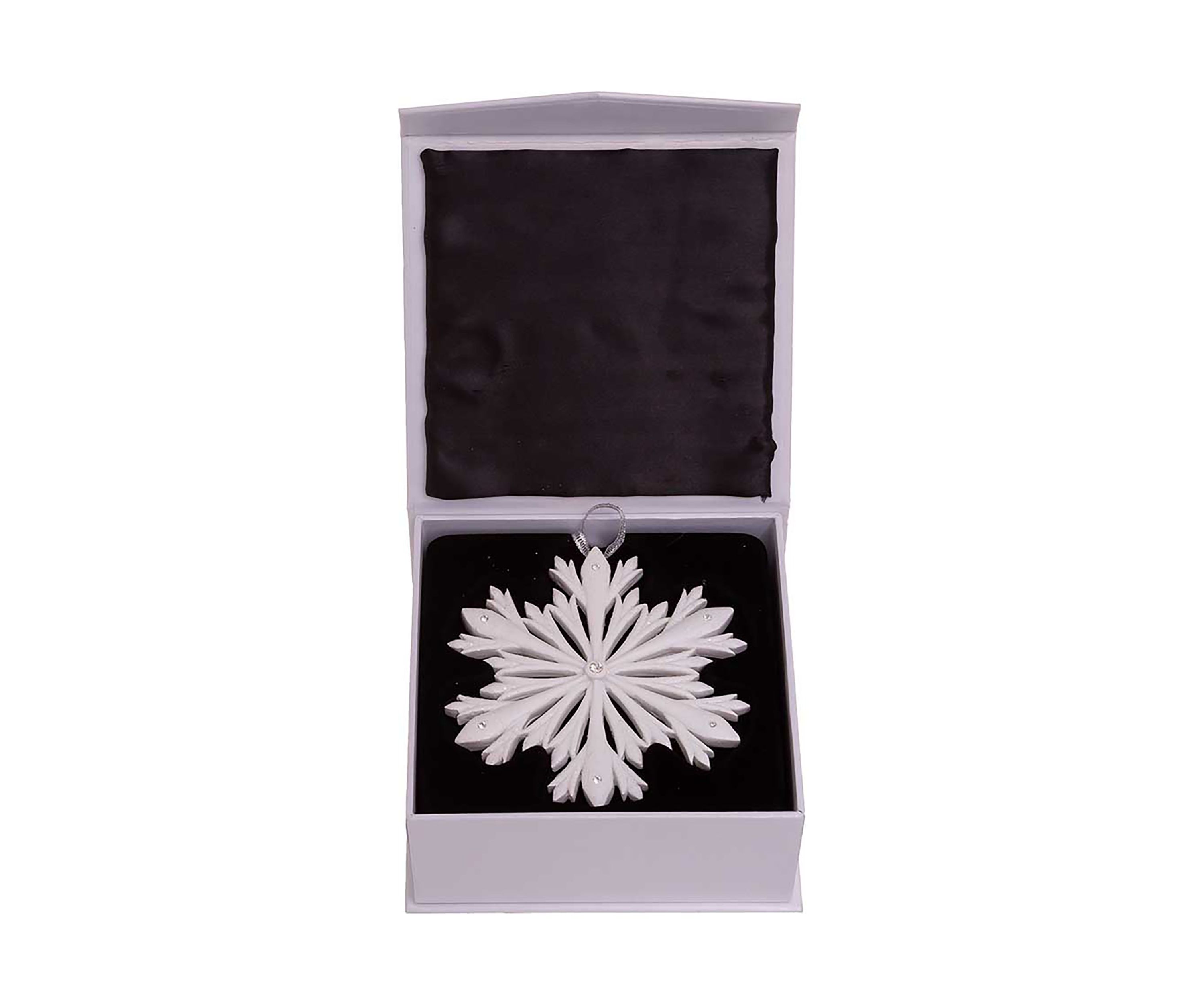4-Inch Elegant Snowflake Ornament with Swarovski Elements