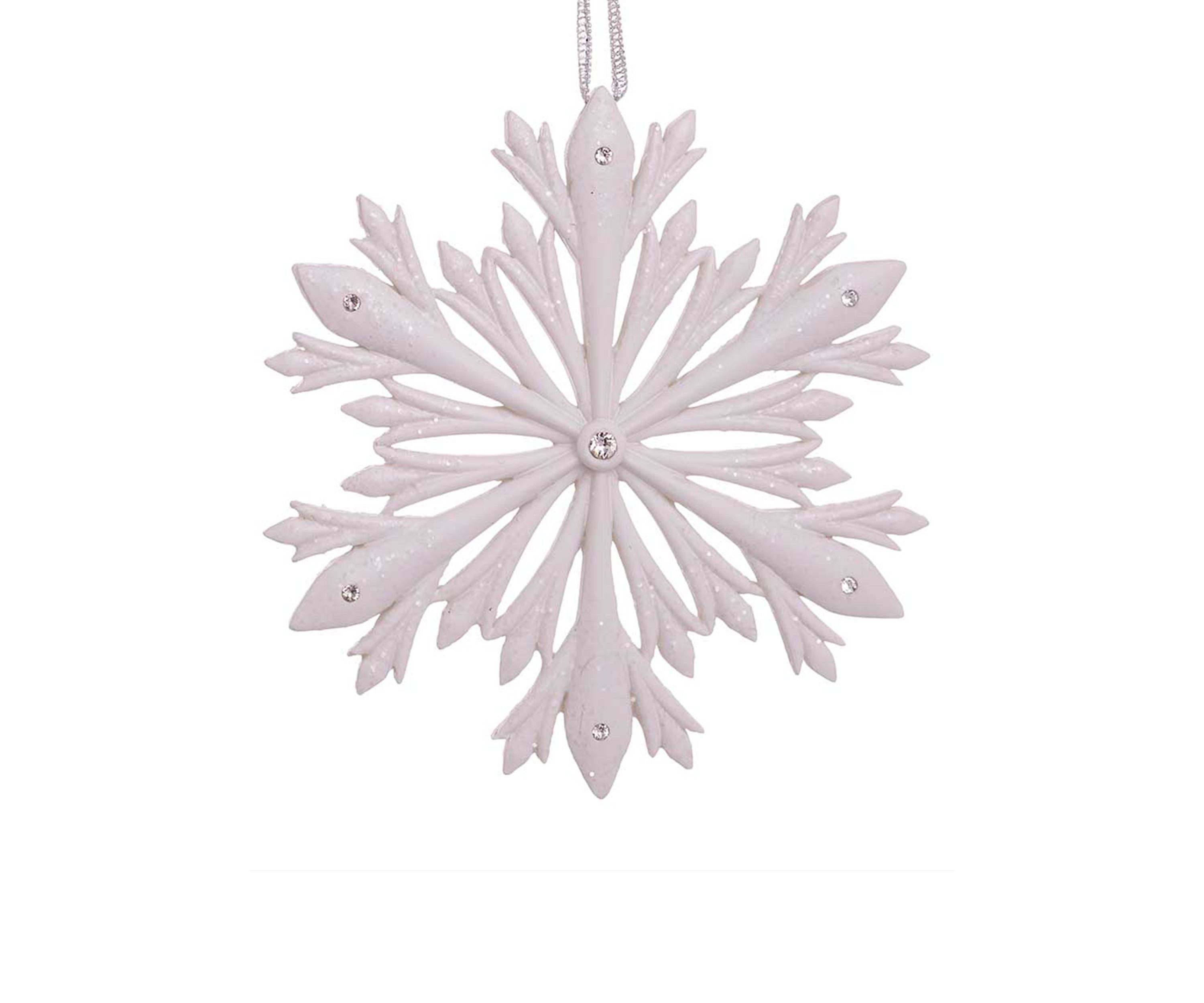4-Inch Elegant Snowflake Ornament with Swarovski Elements