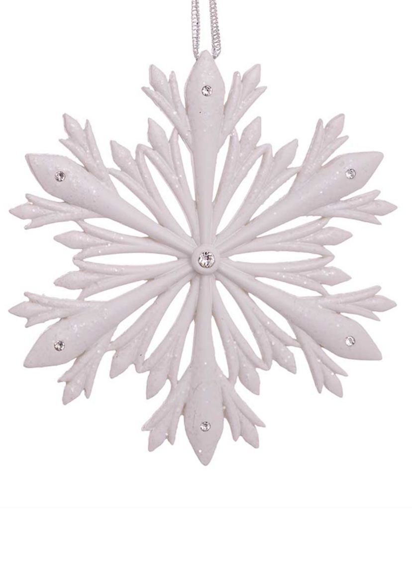 4-Inch Elegant Snowflake Ornament with Swarovski Elements