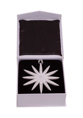 4-Inch Modern Snowflake Ornament with Swarovski Elements