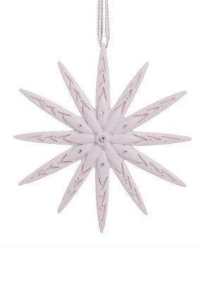 4-Inch Modern Snowflake Ornament with Swarovski Elements