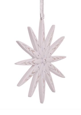 4-Inch Modern Snowflake Ornament with Swarovski Elements