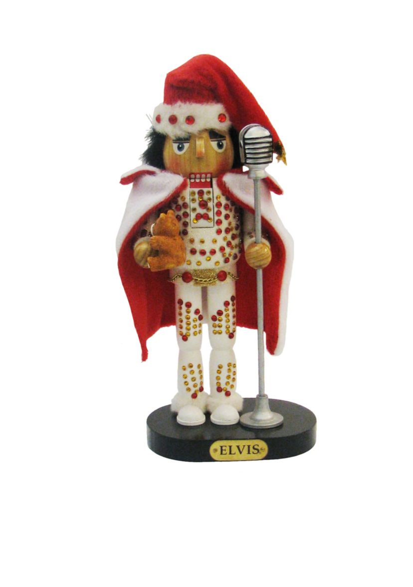 Elvis in White Suit Nutcracker