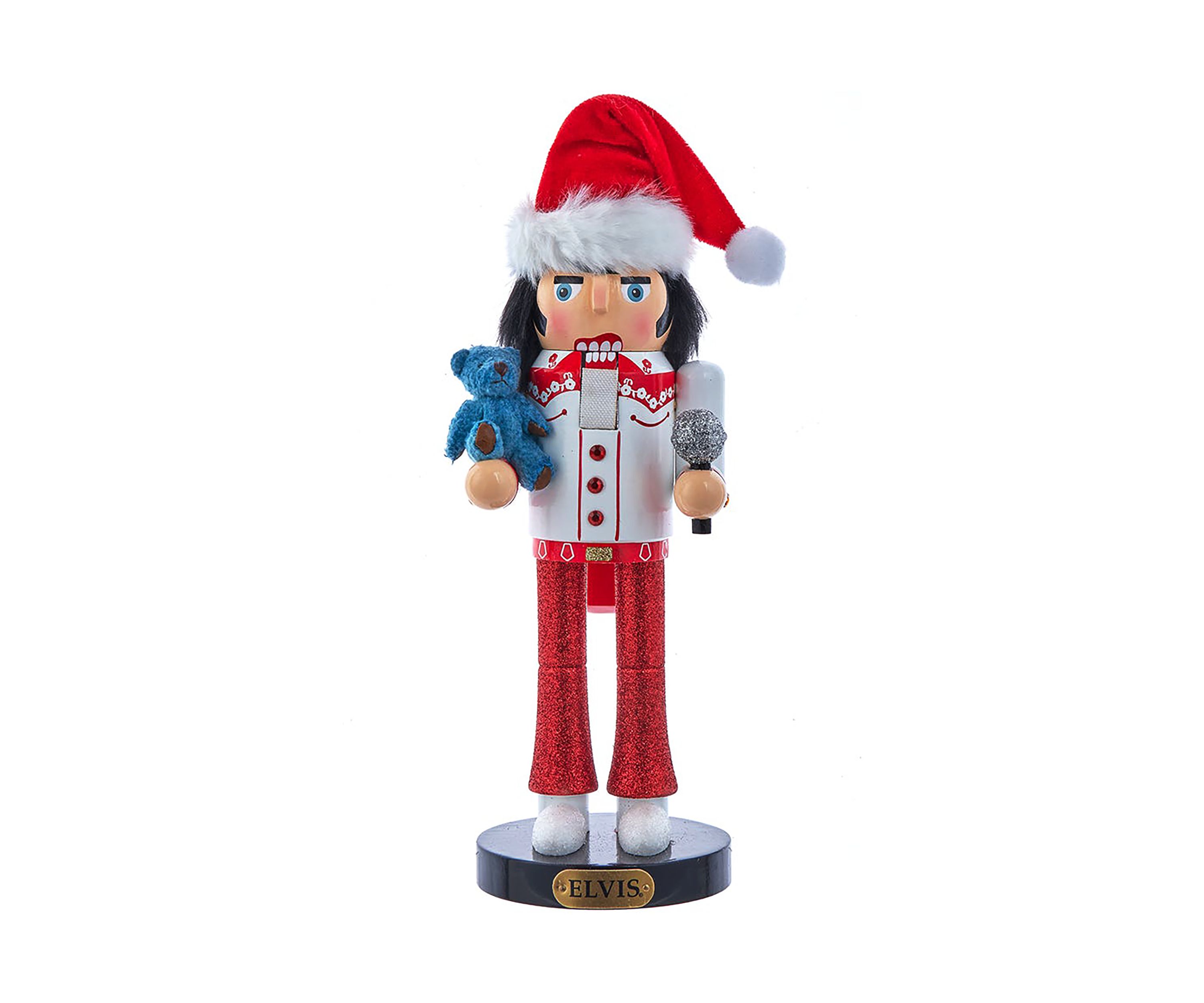 10-Inch Elvis Presley® With Teddy Bear Nutcracker