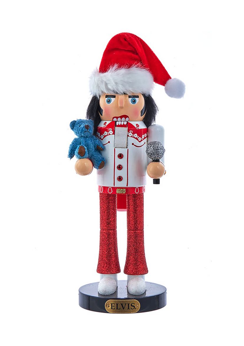 10-Inch Elvis Presley® With Teddy Bear Nutcracker