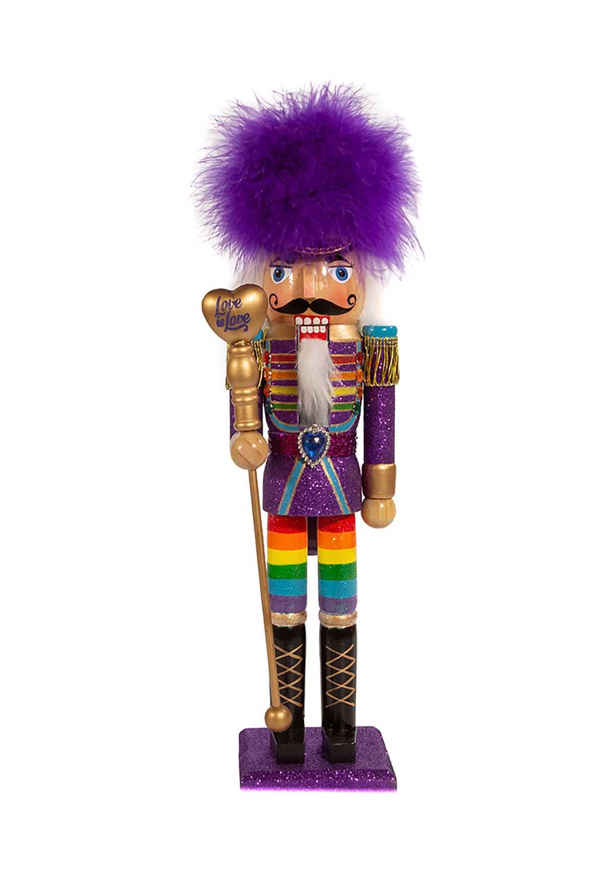 15-Inch Wooden Gay Pride Nutcracker