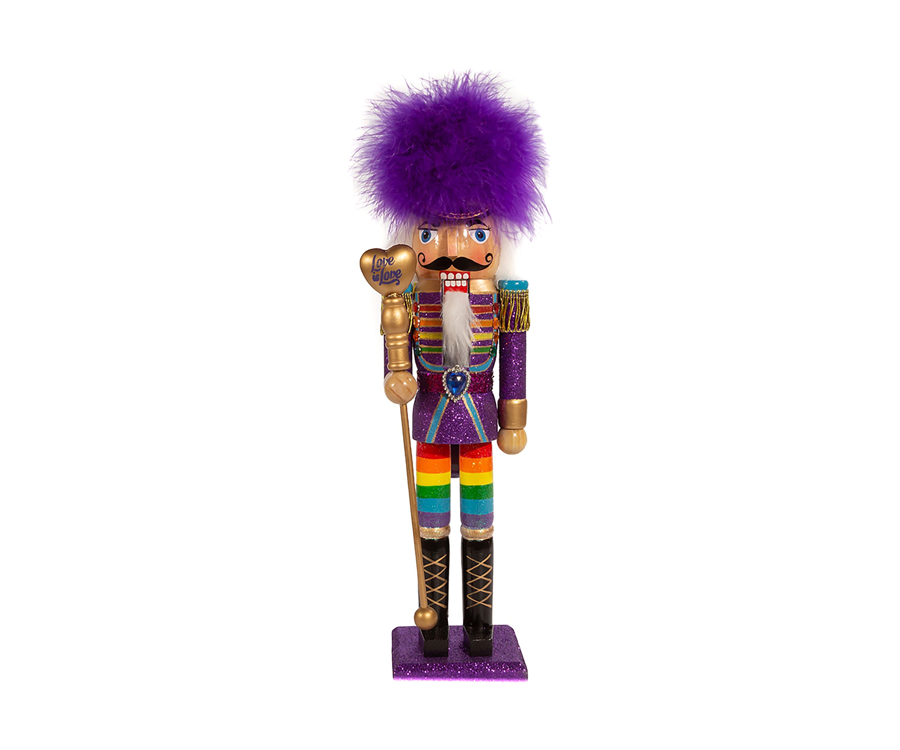 15-Inch Wooden Gay Pride Nutcracker