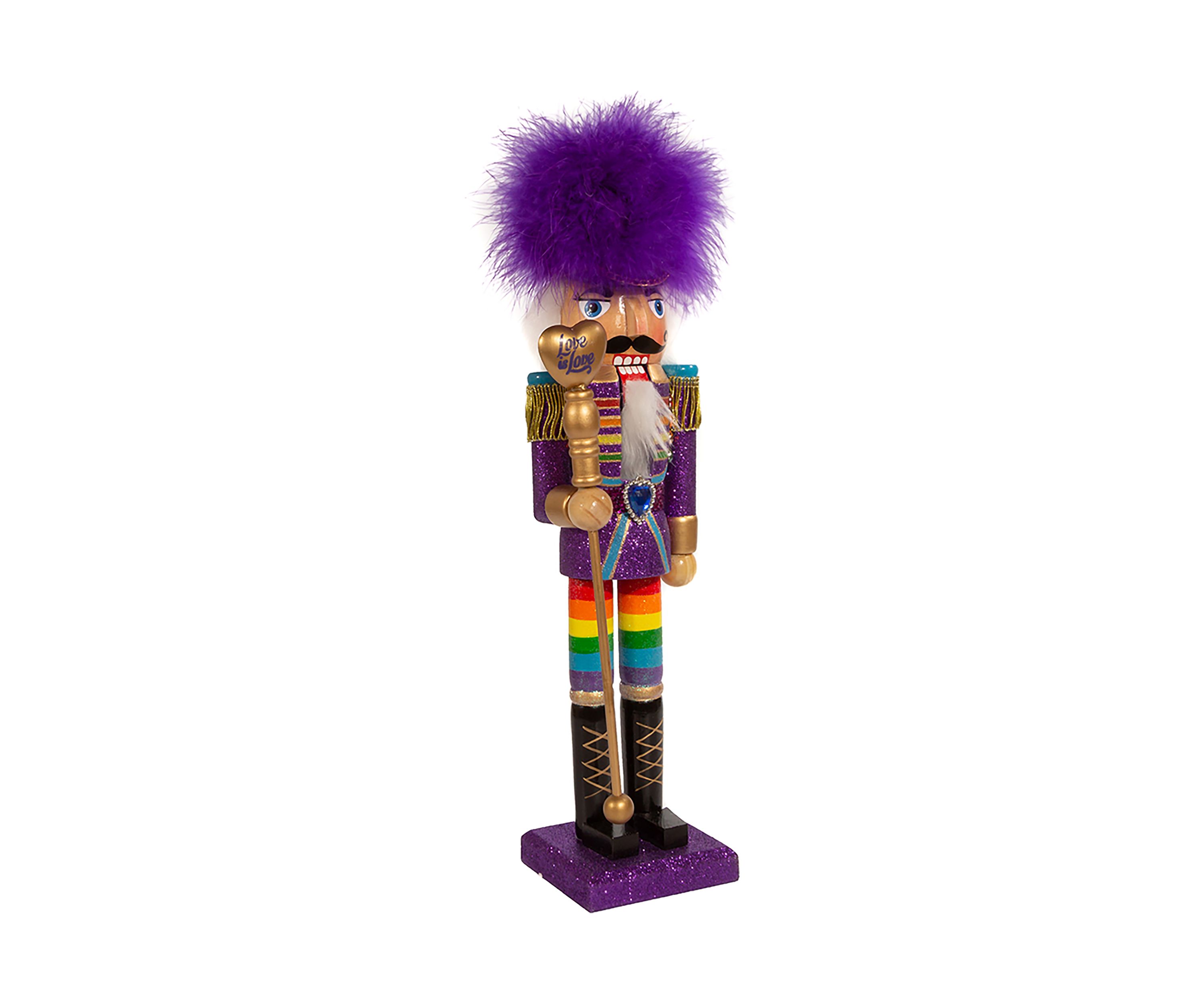 15-Inch Wooden Gay Pride Nutcracker