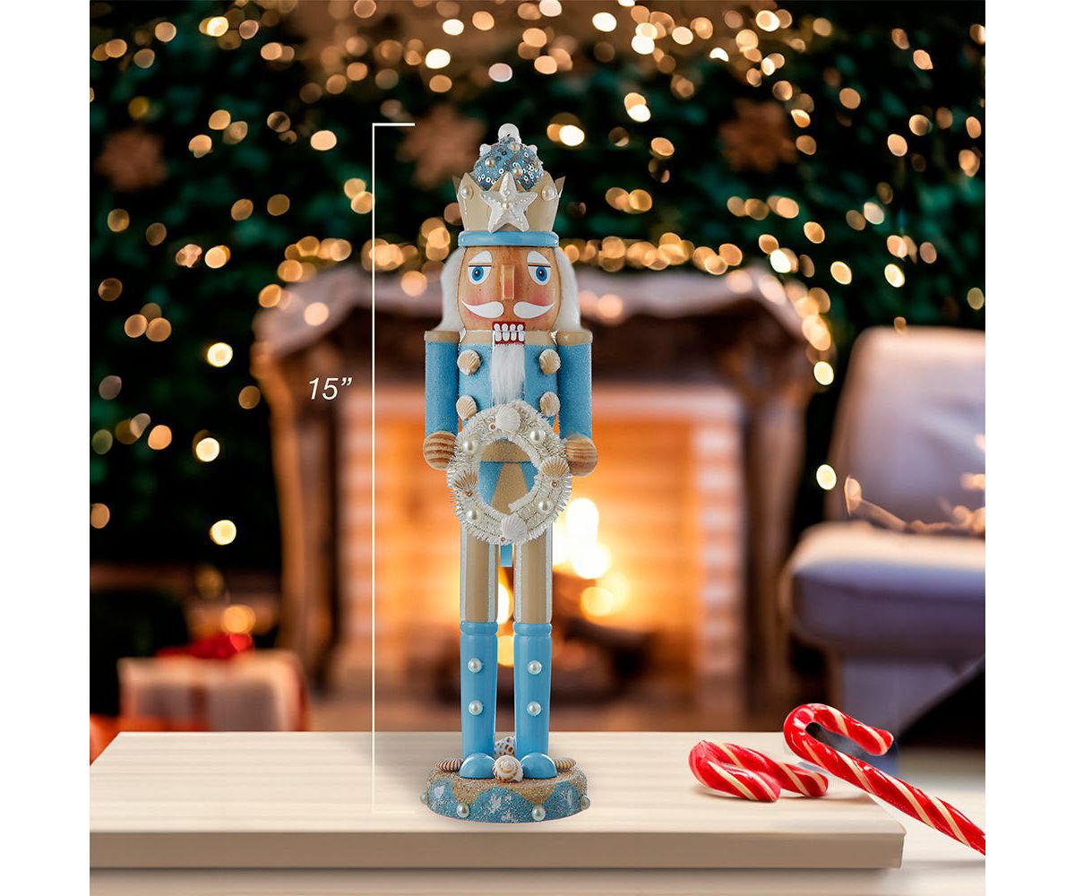 Kurt Adler 15-Inch Wooden Beach Nutcracker