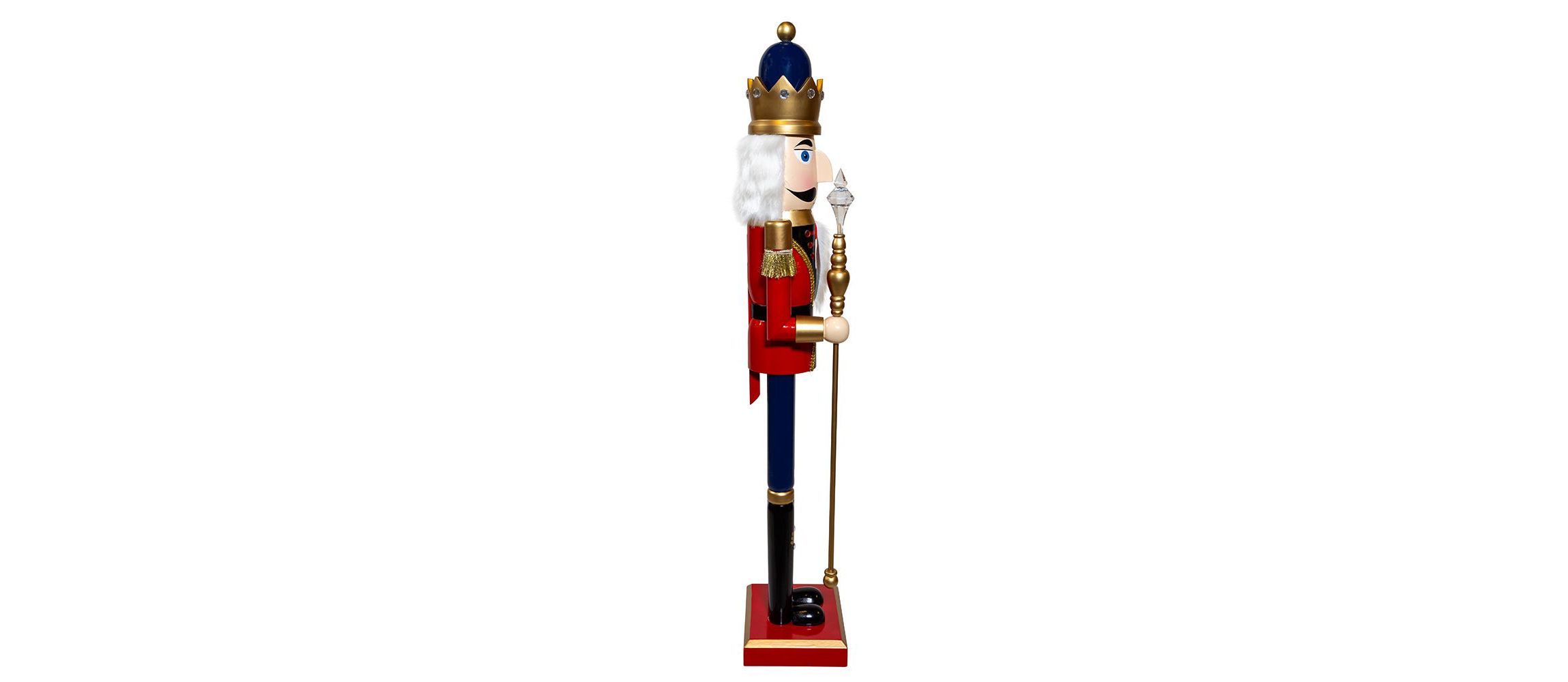 Kurt Adler 36-Inch Wooden Red and Blue King Nutcracker