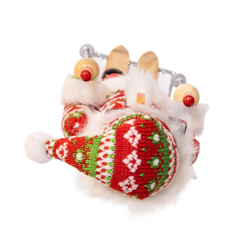 15-Inch Ski Santa With Christmas Sweater Nutcracker