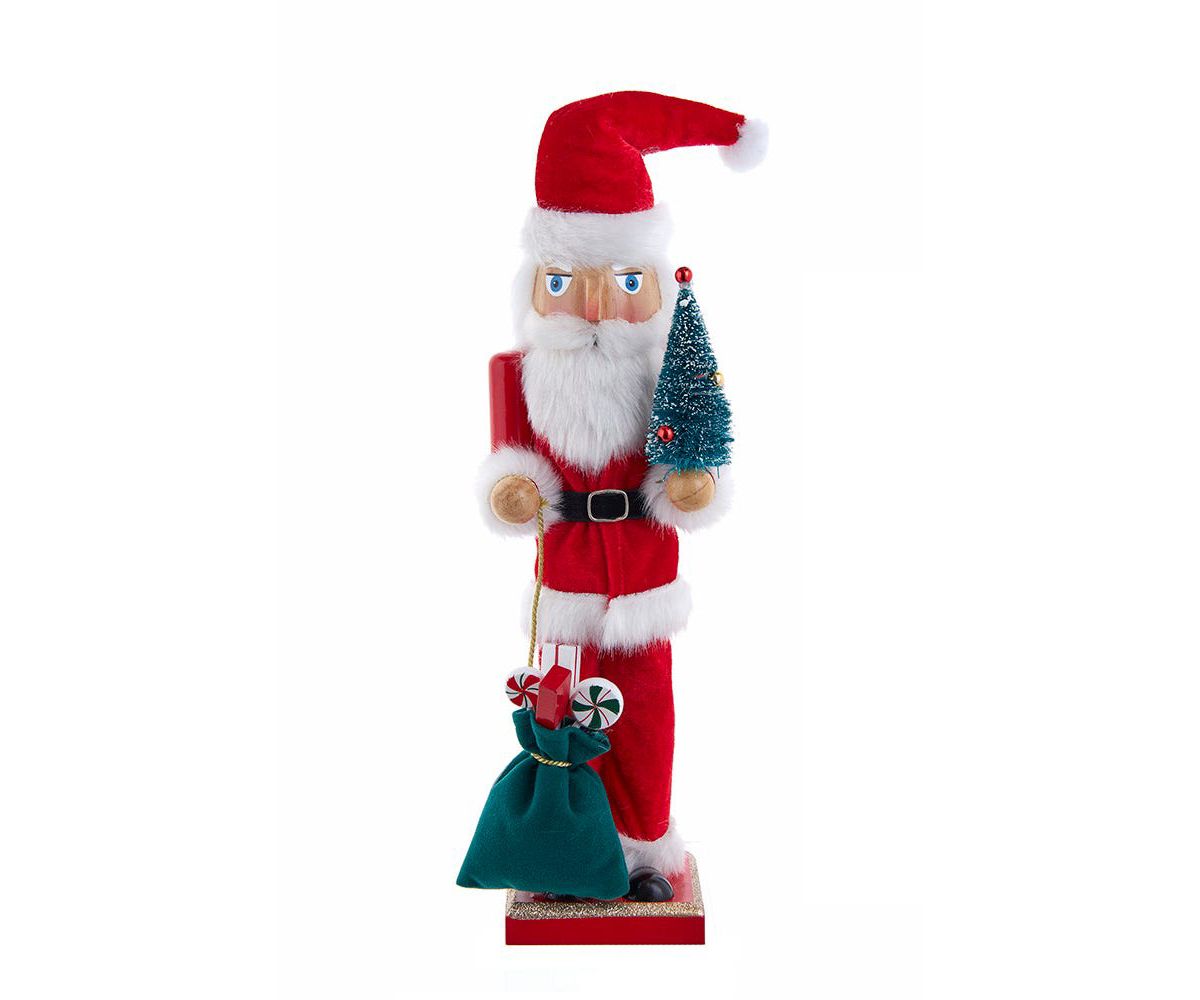 15-Inch Santa With Gifts and Tree Nutcracker