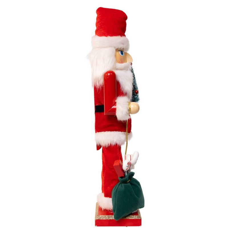 15-Inch Santa With Gifts and Tree Nutcracker