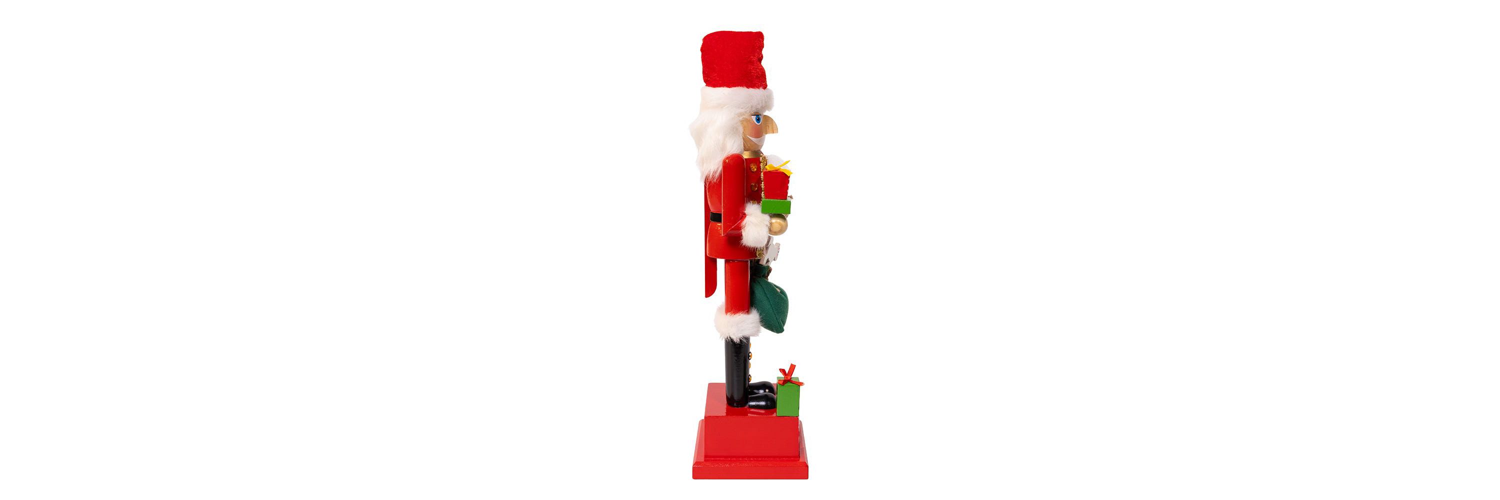 Wooden 15-Inch Santa Calendar Nutcracker