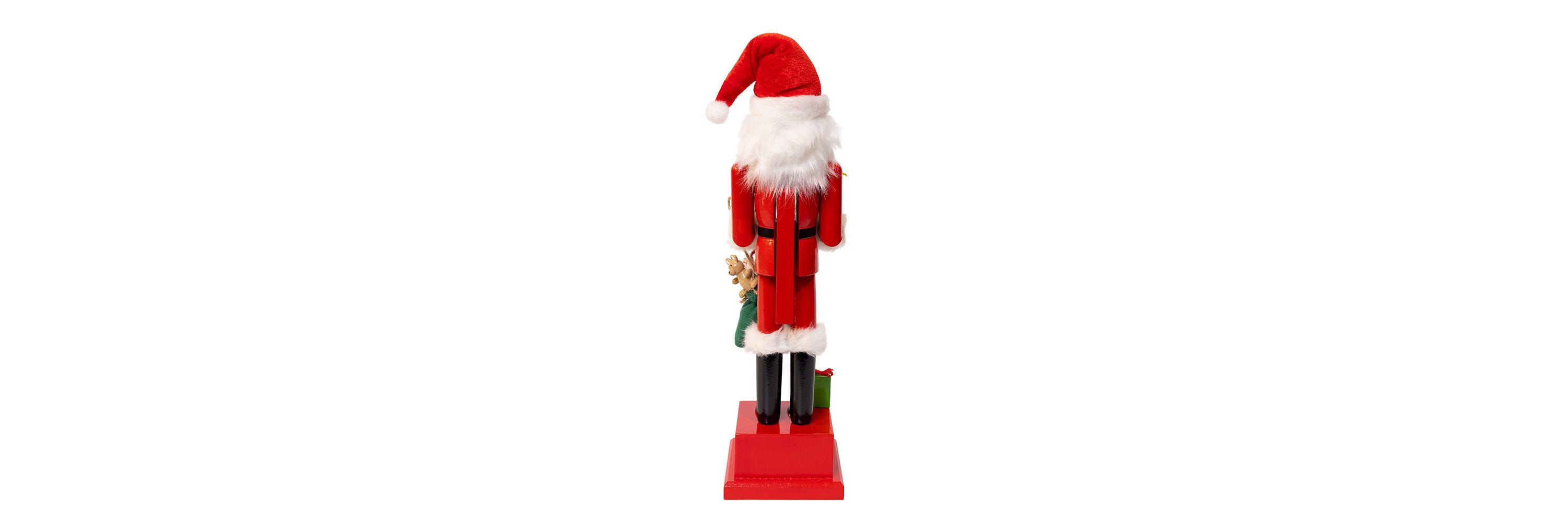 Wooden 15-Inch Santa Calendar Nutcracker