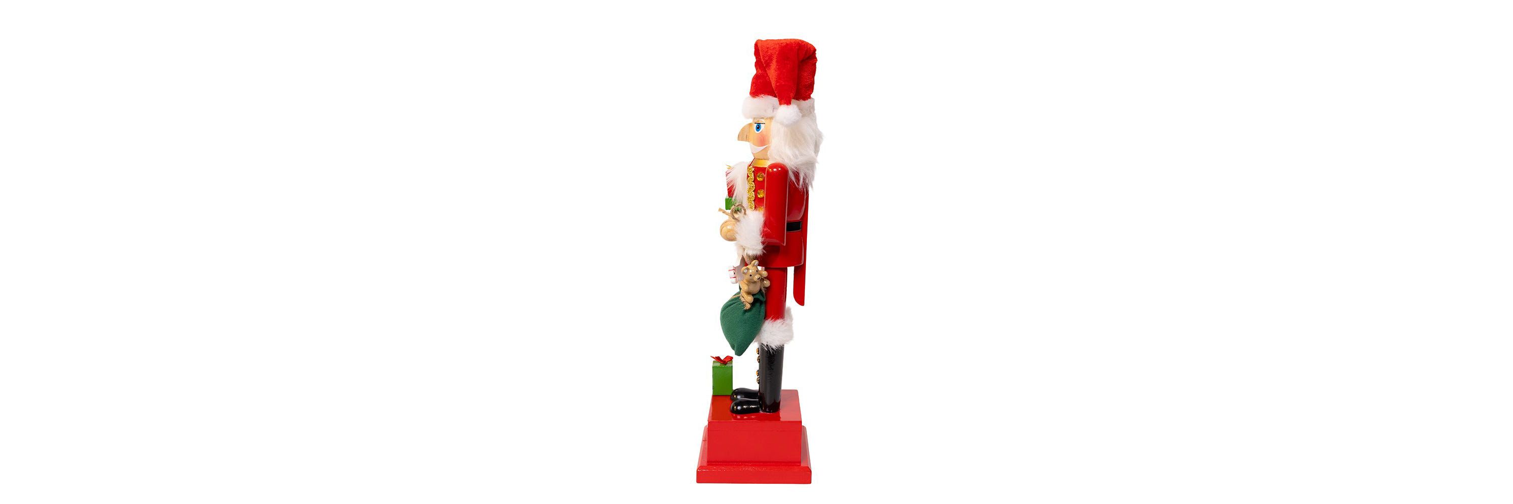 Wooden 15-Inch Santa Calendar Nutcracker