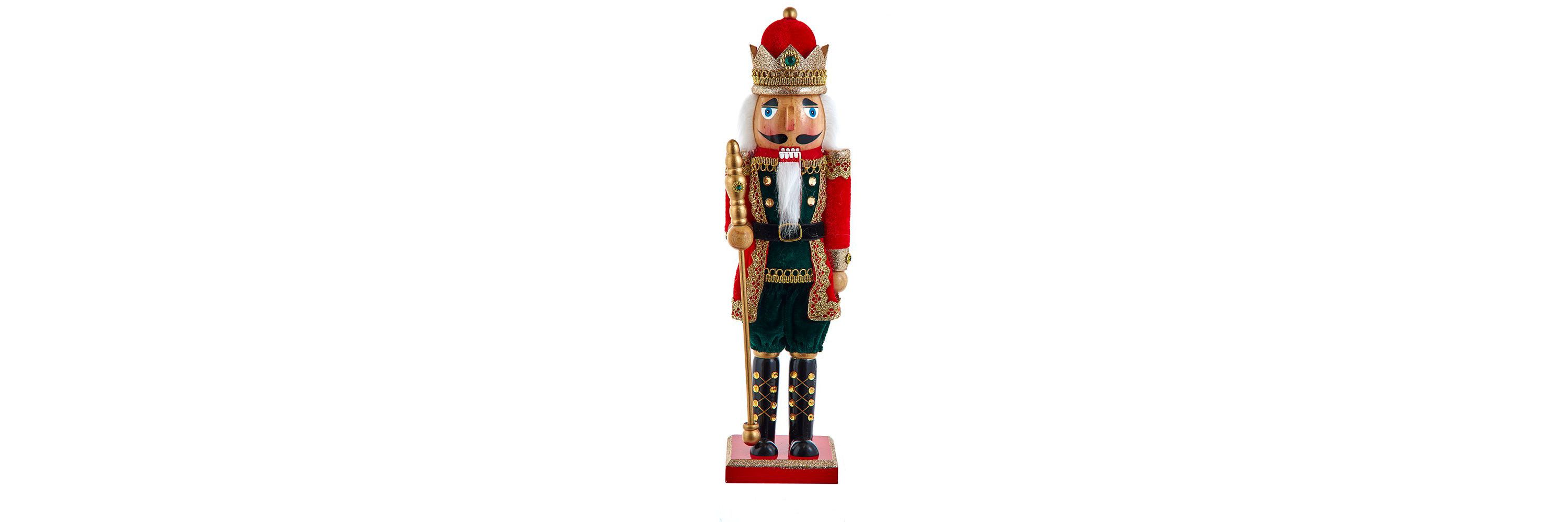 15-Inch Red and Green King Nutcracker