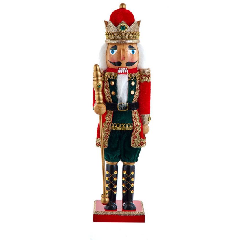 15-Inch Red and Green King Nutcracker