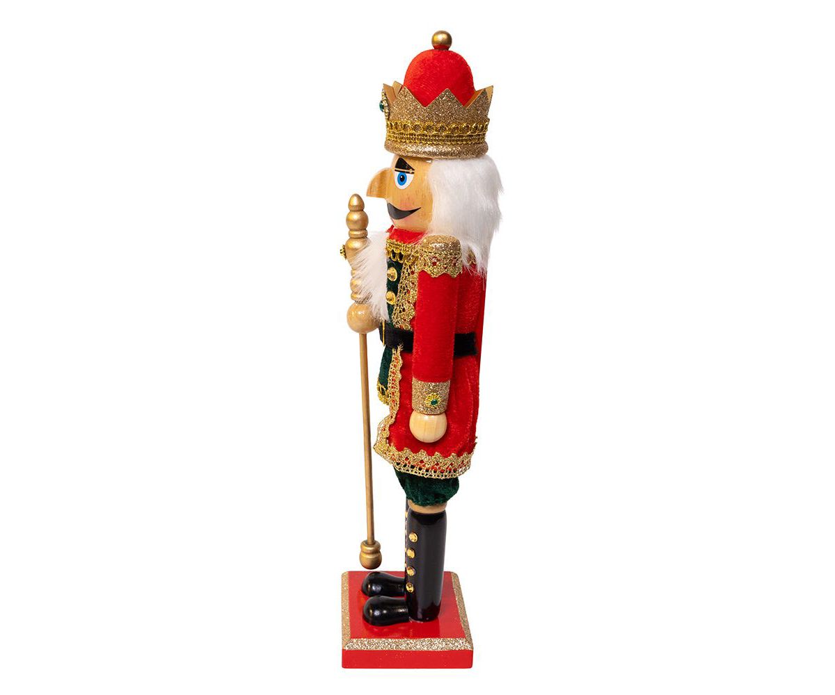 15-Inch Red and Green King Nutcracker
