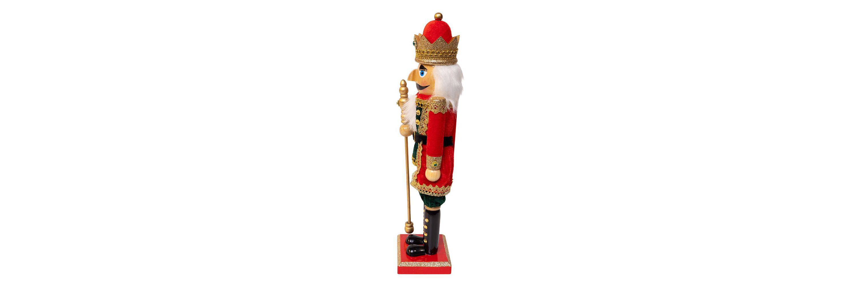 15-Inch Red and Green King Nutcracker