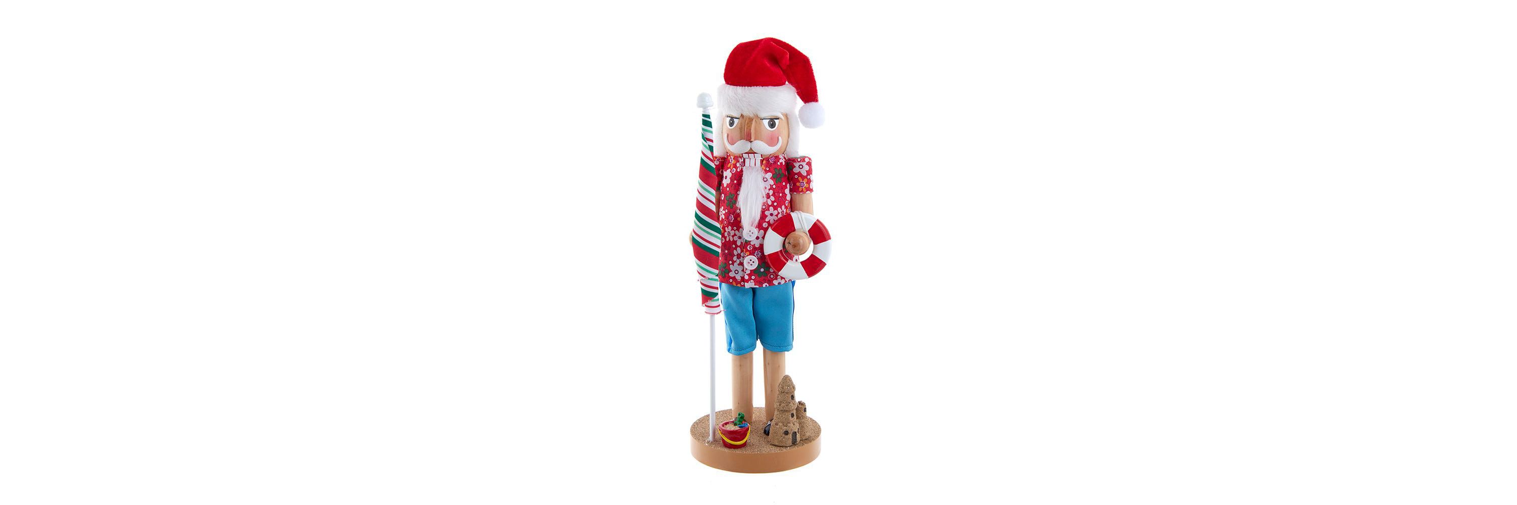 15-Inch Beach Santa Nutcracker