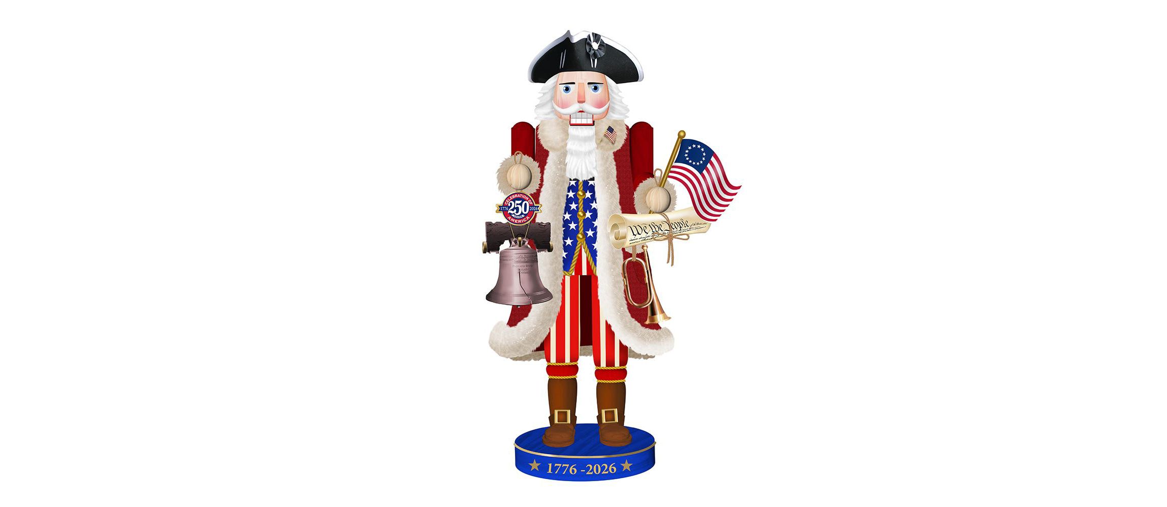 14-Inch 250th Anniversary of America Nutcracker