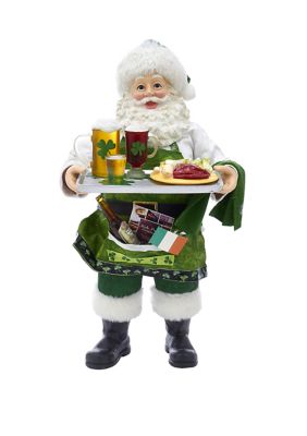 10.5 Inch Fabriché™ Musical Irish Chef Santa