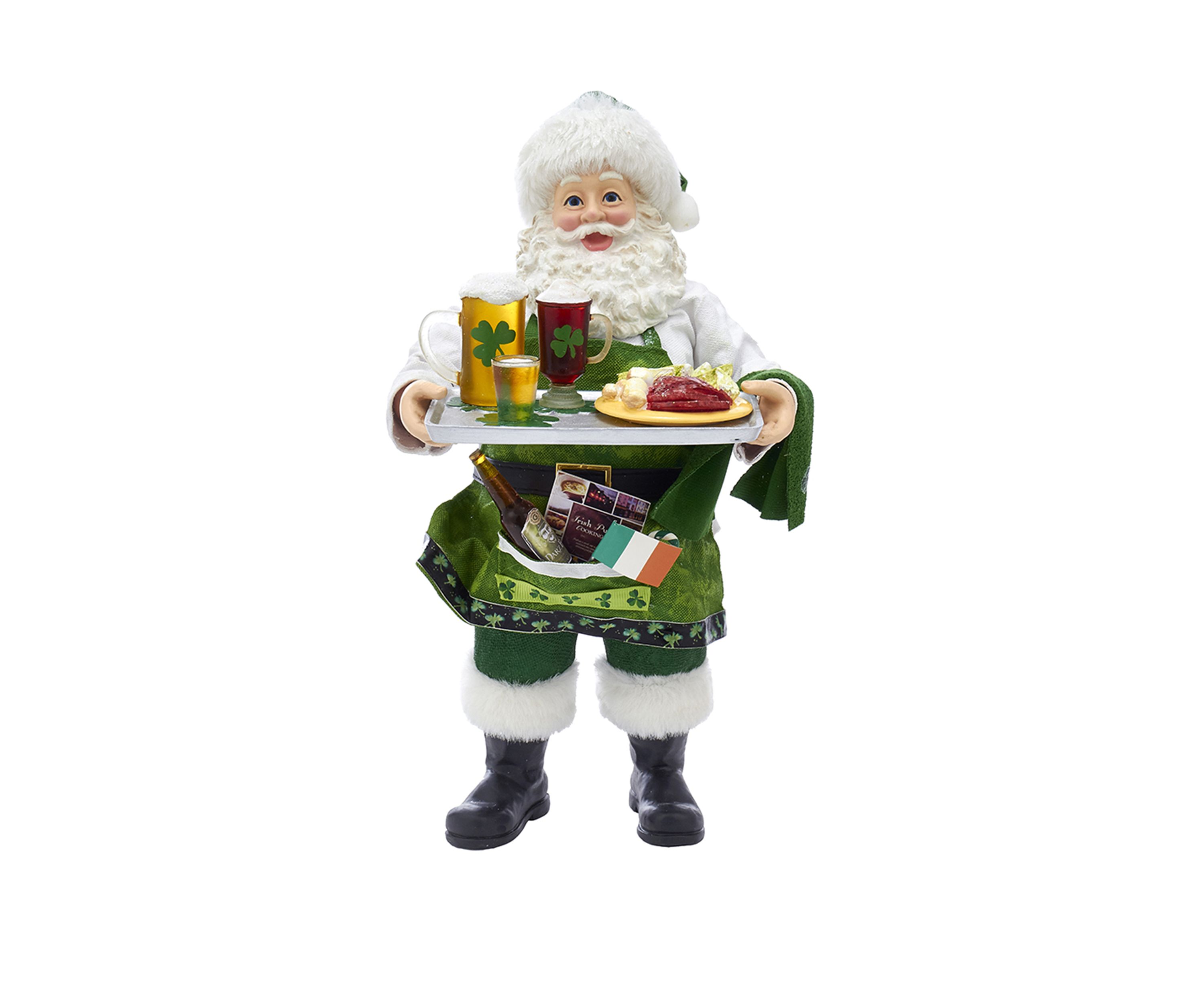 10.5 Inch Fabriché™ Musical Irish Chef Santa