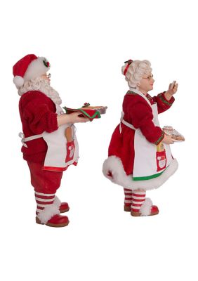 10.5-Inch Fabriché Mr. and Mrs. Santa - 2 Piece Set