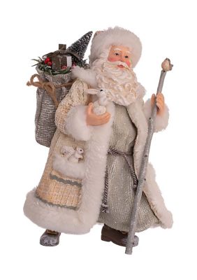 10.5-Inch Fabriché Snowy Woods Santa