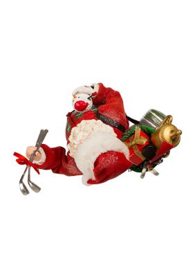 Golf Santa Tablepiece