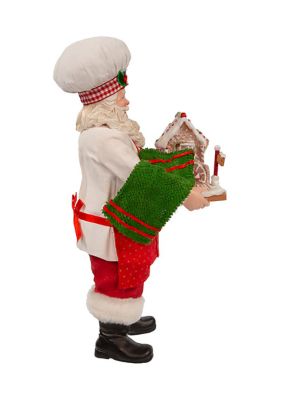 11-Inch Fabriché Santa with Gingerbread Train