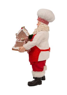 11-Inch Fabriché Santa with Gingerbread Train